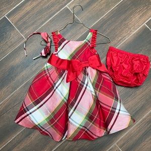🎀 Janie and Jack Holiday Red/Green Tartan Dress